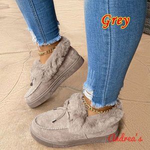 Women Suede Bootie Slippers
